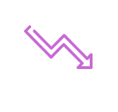A staggered down arrow