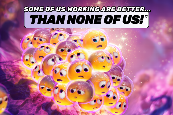 Some of us are better.. than none of us!; A cluster of animated beta cells with worried expressions
